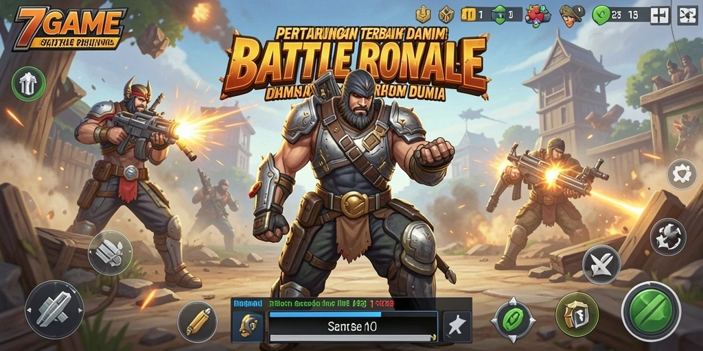 Gameplay menarik dalam pertempuran Battle Royale di 7GAME.