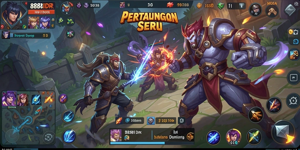 Tampilan seru gameplay MOBA di 888IDR.