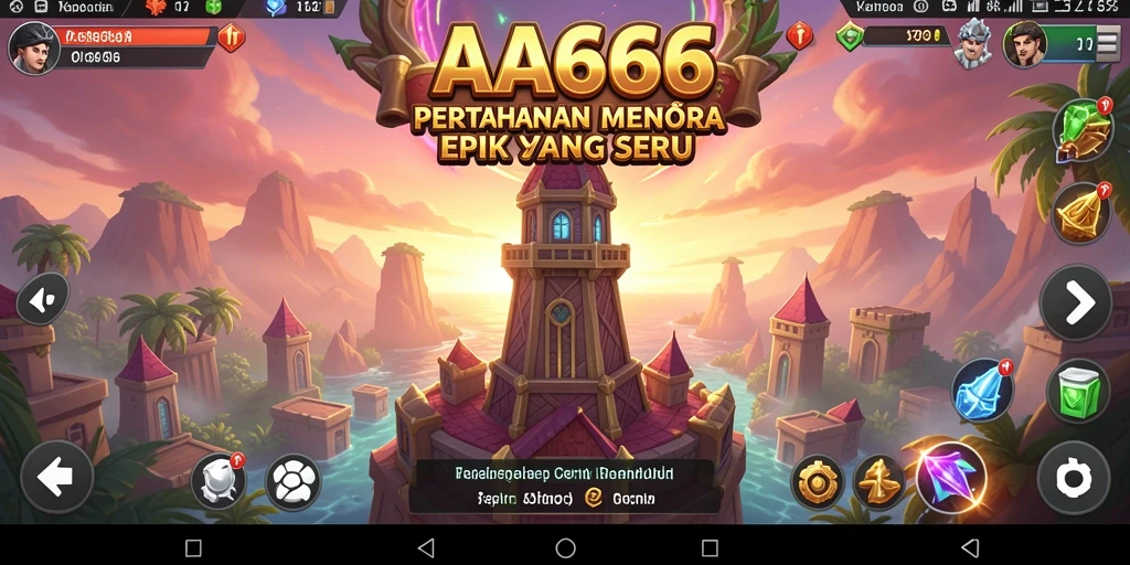 Tampilan gameplay menakjubkan dalam pertahanan menara yang mendebarkan.