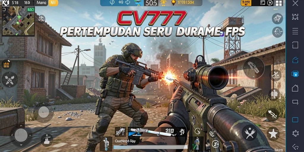 Tampilan gameplay seru dalam game FPS CV777.