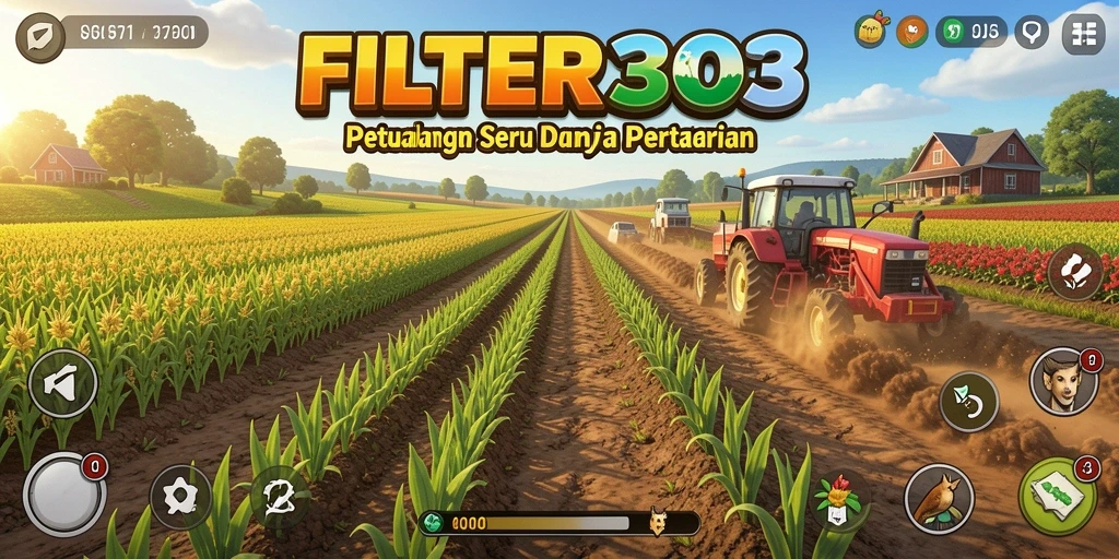 Gameplay seru dari FILTER303 menunjukkan petualangan bertani yang menyenangkan.