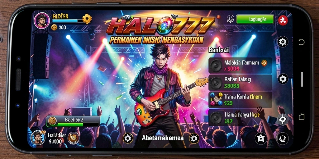 Tampilan gameplay menarik di HALO777 dengan musik yang seru.