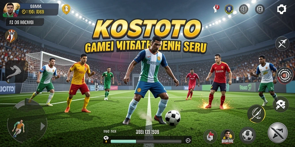 Screenshot gameplay KOSTOTO menampilkan aksi seru dalam olahraga.