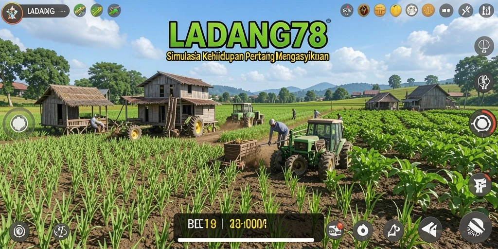 Tangkapan layar gameplay LADANG78 menunjukkan pengalaman pertanian yang seru.