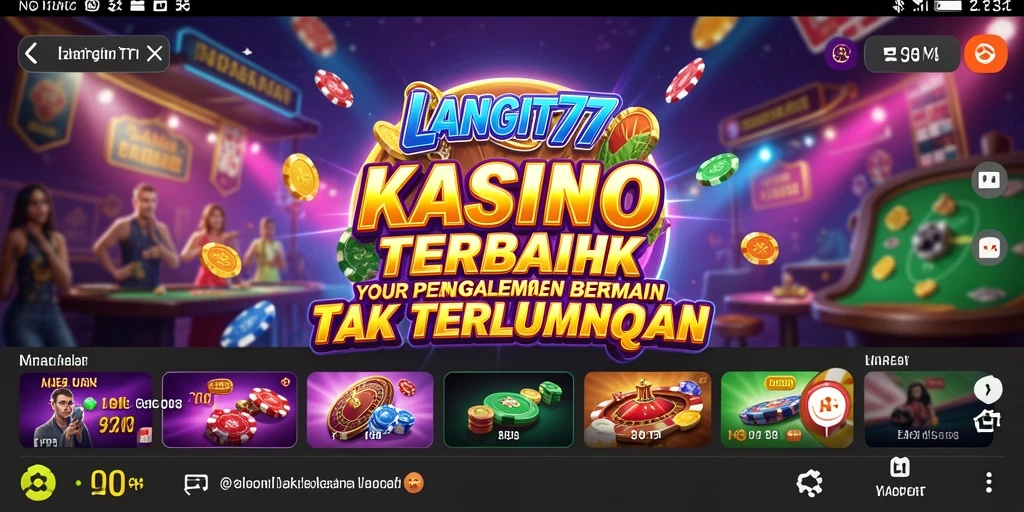 Tampilan menarik dari permainan Kasino LANGIT77 yang seru dan mengasyikkan.