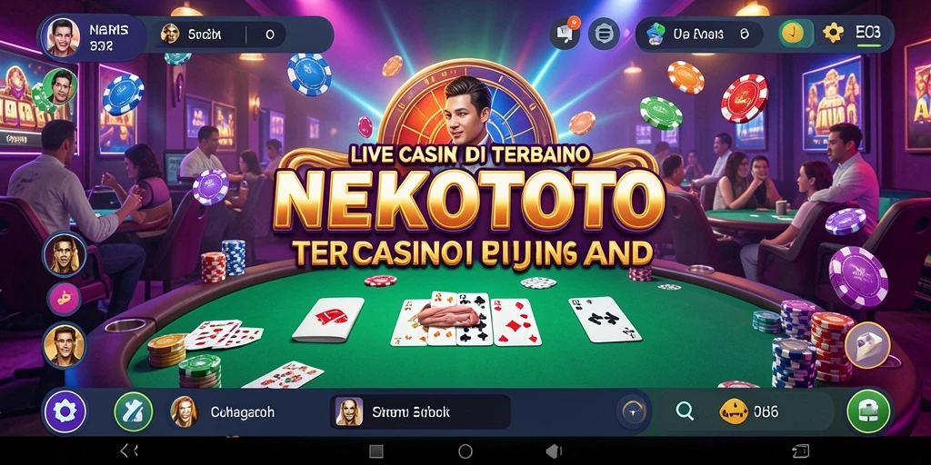 Tampilan gameplay menarik NEKOTOTO dengan dealer langsung yang profesional.