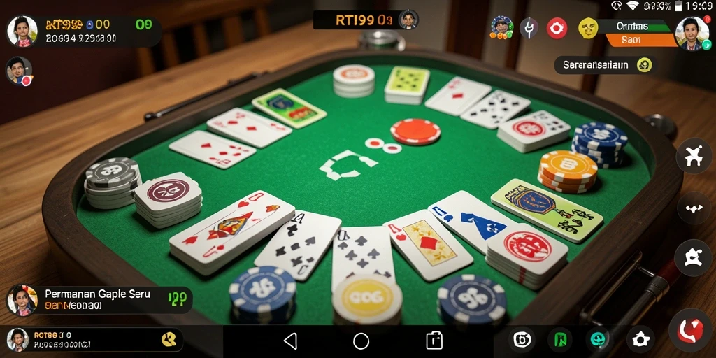 Screenshot gameplay Gaple yang seru dan interaktif